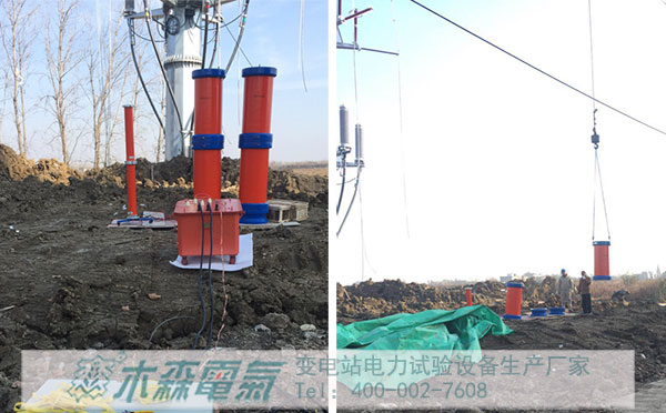 1620kVA/540kV串聯諧振220kV電纜耐壓試驗中